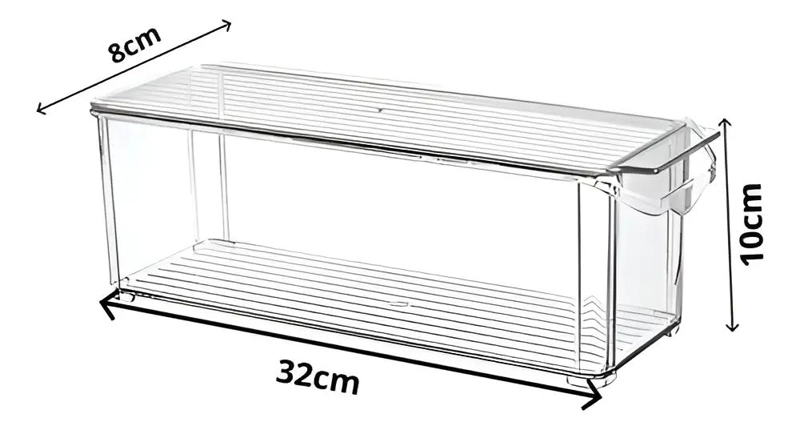 PACK DE 2 ORGANIZADORES ACRILICOS PARA ALIMENTOS EN REFRIGERADOR - 7