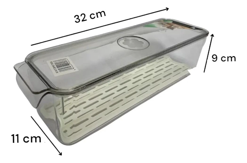 PACK DE 2 ORGANIZADORES ACRILICOS PARA ALIMENTOS EN REFRIGERADOR - 9