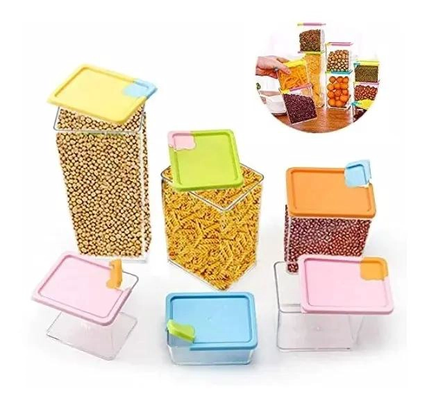 SET DE 6 ORGANIZADORES APILABLES PARA ALIMENTOS - 2