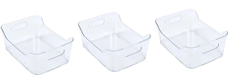 PACK DE 3 ORGANIZADORES PARA REFRIGERADOR Y COCINA 25X17CM - 1