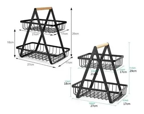 CESTA MULTIUSO DE 2 NIVELES PARA FRUTAS Y VERDURAS - 5
