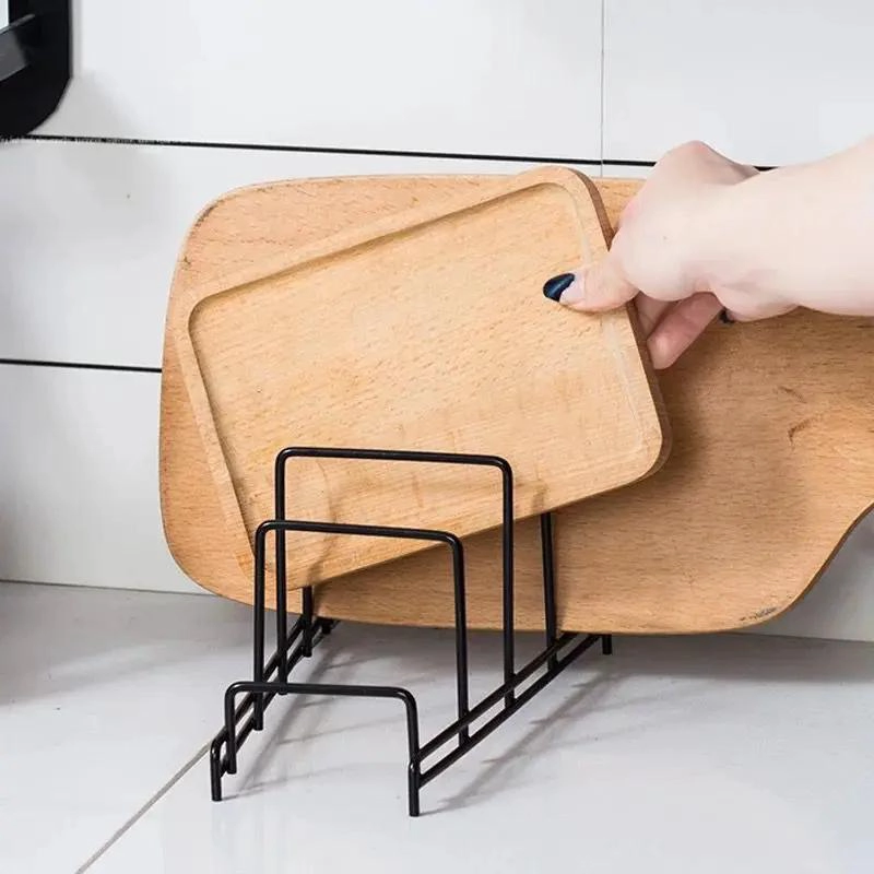 SOPORTE MULTIUSO PARA PLATOS Y TAPAS DE OLLA EN COCINA - 3