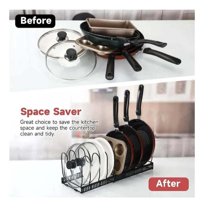ORGANIZADOR EXPANDIBLE PARA OLLAS Y SARTENES DE COCINA - 7
