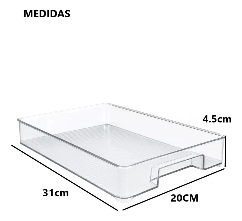 ORGANIZADOR TRANSPARENTE PARA REFRIGERADOR Y DESPENSA - 6