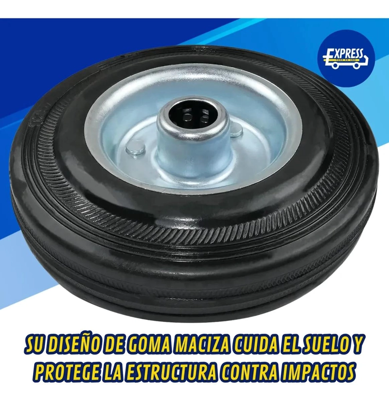 PACK DE 2 RUEDAS MACIZAS DE 5 PULGADAS PARA CARGA PESADA - 6