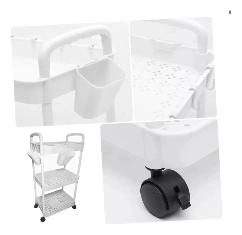CARRO ORGANIZADOR RODANTE DE PLASTICO 3 NIVELES - 4