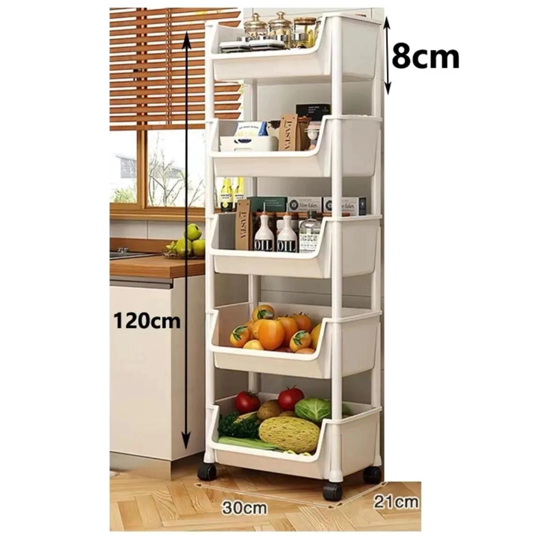 CARRO ORGANIZADOR DE 5 NIVELES PARA COCINA Y BAÑO - 2