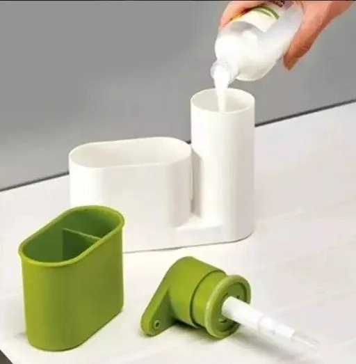 ORGANIZADOR DE COCINA DISPENSADOR DE JABON Y PORTA ESPONJA - 1