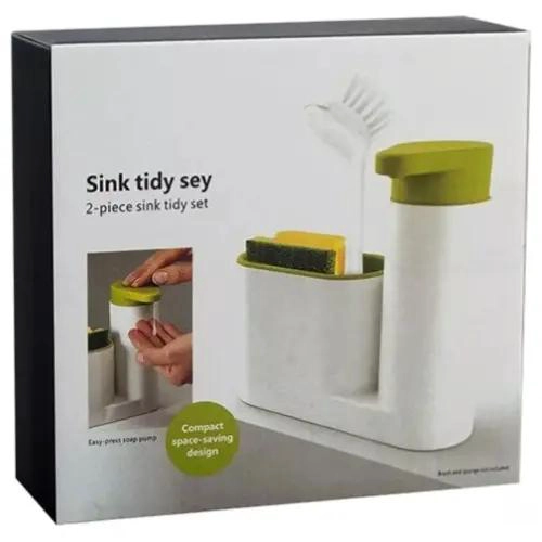 ORGANIZADOR DE COCINA DISPENSADOR DE JABON Y PORTA ESPONJA - 2