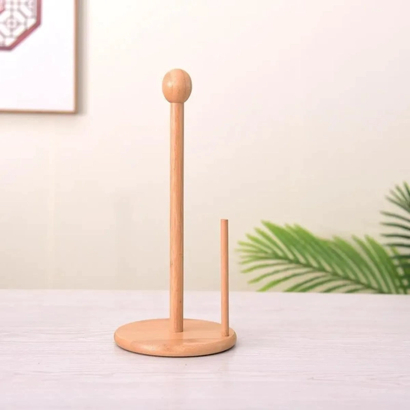 PORTAROLLOS DE MADERA NATURAL PARA COCINA Y BAÑO - 5