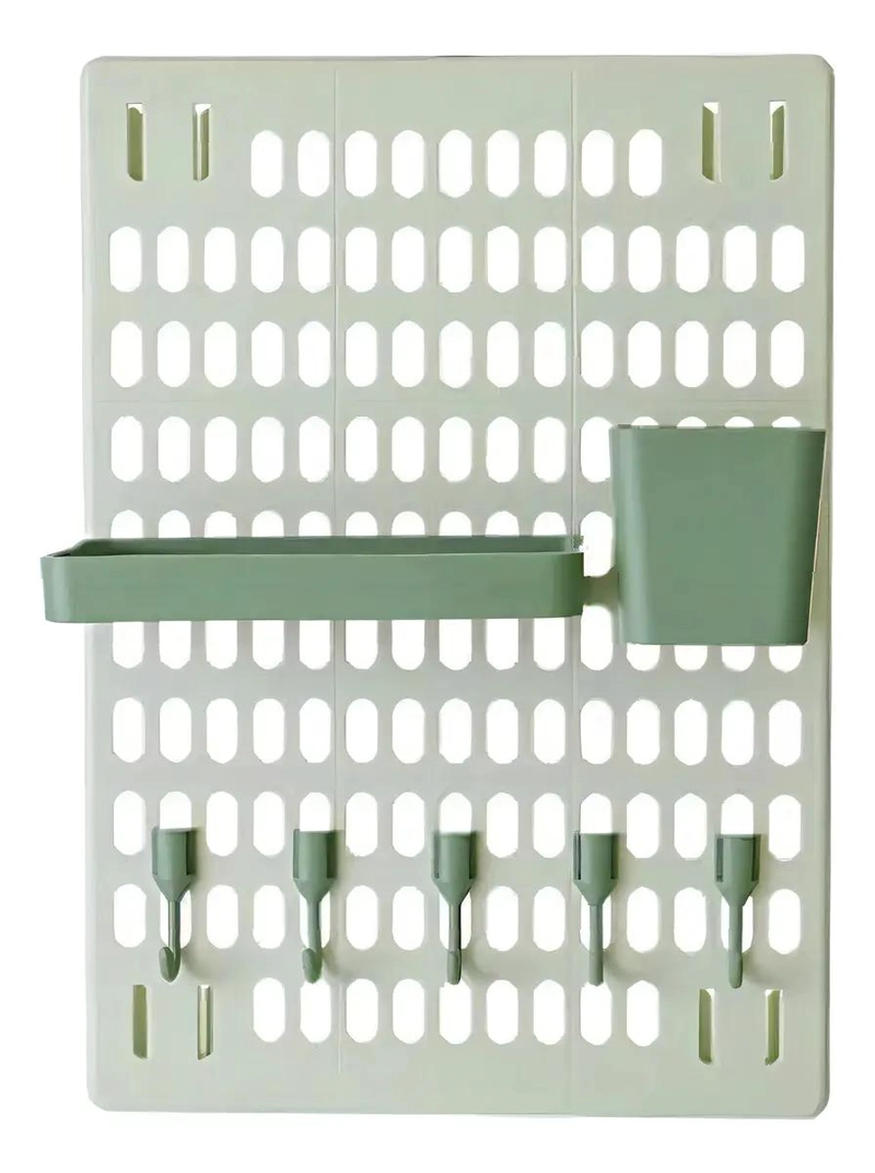 ESTANTE ORGANIZADOR DE PARED AUTOADHESIVO COLOR VERDE PARA MULTIPLES USOS - 1