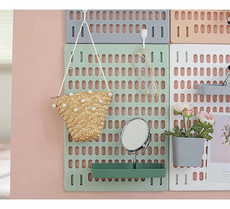ESTANTE ORGANIZADOR DE PARED AUTOADHESIVO COLOR VERDE PARA MULTIPLES USOS - 6