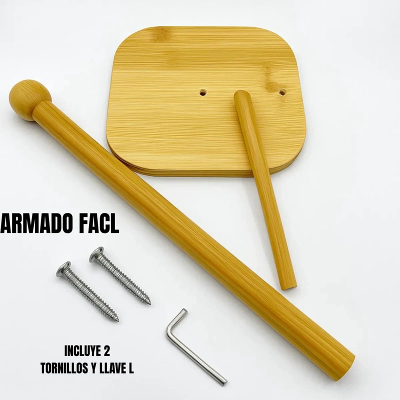 PORTAROLLOS VERTICAL DE MADERA PARA TOALLAS DE PAPEL - 4