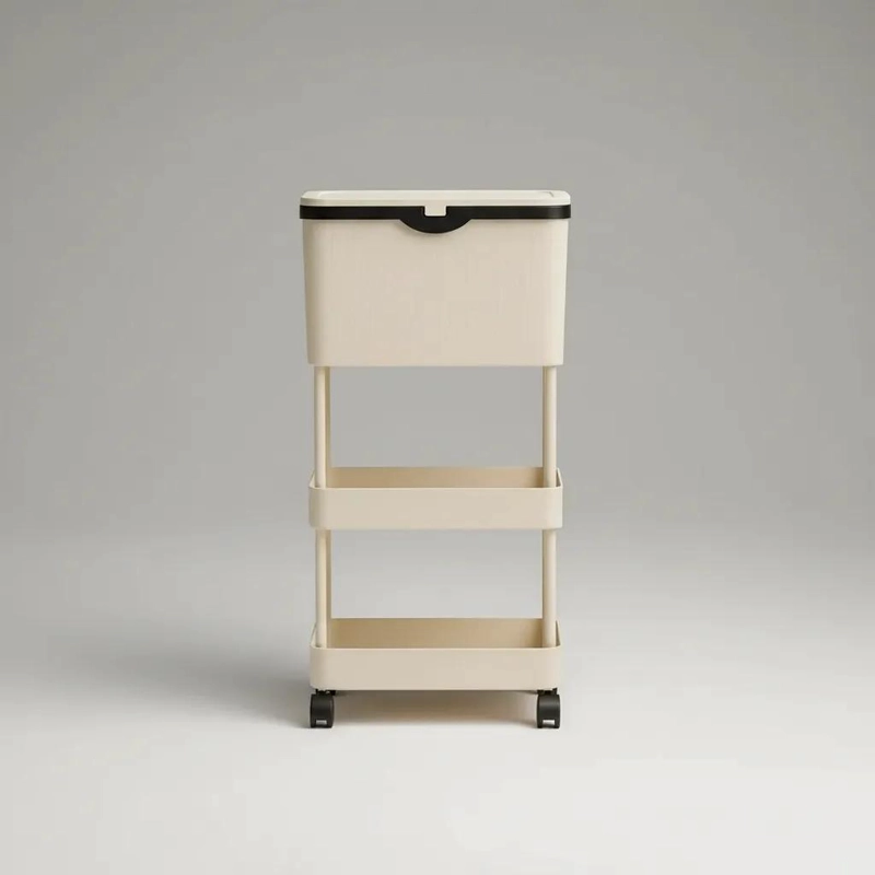 CARRO ORGANIZADOR DE COCINA CON TAPA Y RUEDAS DE 3 NIVELES - 6