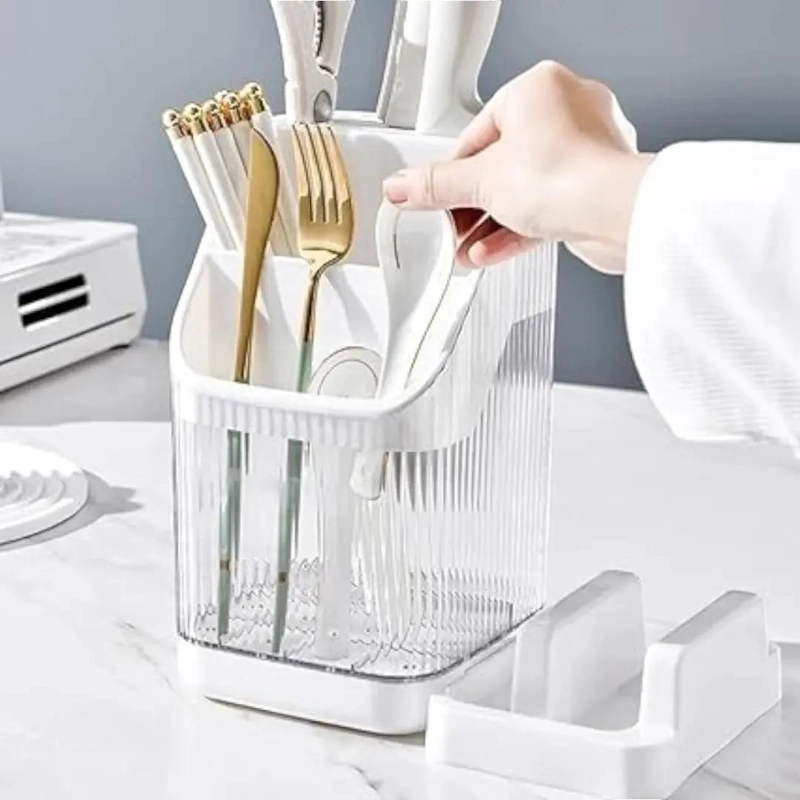 ORGANIZADOR MULTIFUNCIONAL PARA UTENSILIOS DE COCINA EN COLOR BLANCO - 2
