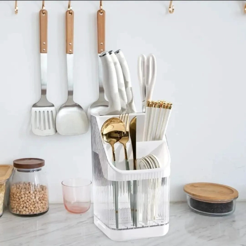 ORGANIZADOR MULTIFUNCIONAL PARA UTENSILIOS DE COCINA EN COLOR BLANCO - 4