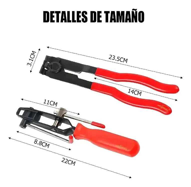 JUEGO DE ALICATES PARA INSTALACION DE ABRAZADERAS DE JUNTA CV - 1