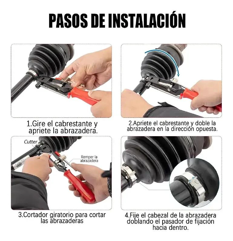 JUEGO DE ALICATES PARA INSTALACION DE ABRAZADERAS DE JUNTA CV - 2