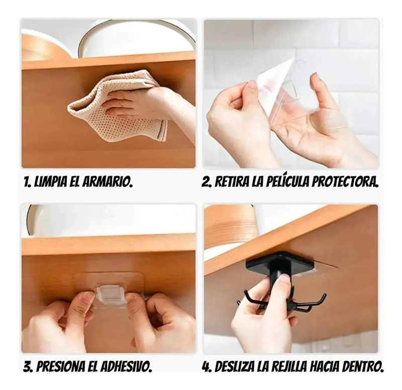 COLGADOR GIRATORIO DE UTENSILIOS DE COCINA Y BAÑO - 3