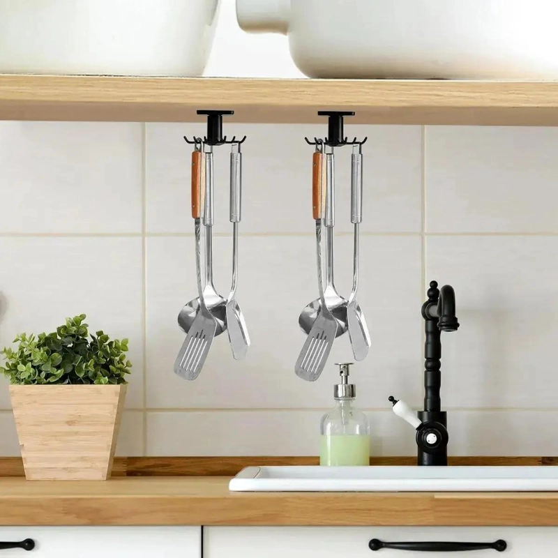 COLGADOR GIRATORIO DE UTENSILIOS DE COCINA Y BAÑO - 7