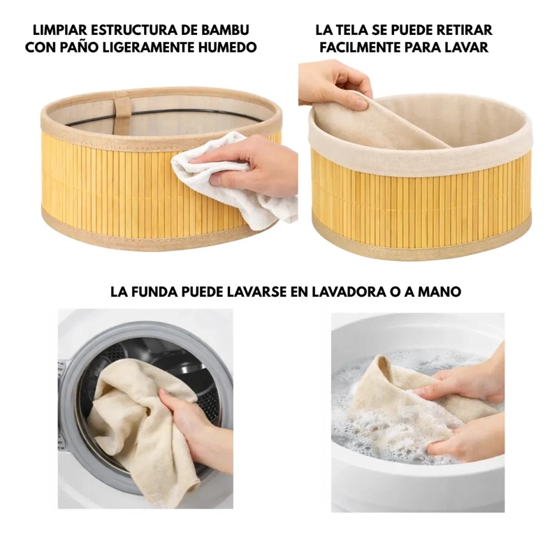 SET DE 3 ORGANIZADORES DE BAMBU PARA BAÑO Y COCINA - 4