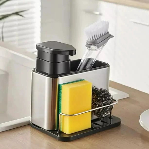 DISPENSADOR DE JABON Y ESPONJA PARA COCINA ORGANIZADOR - 2