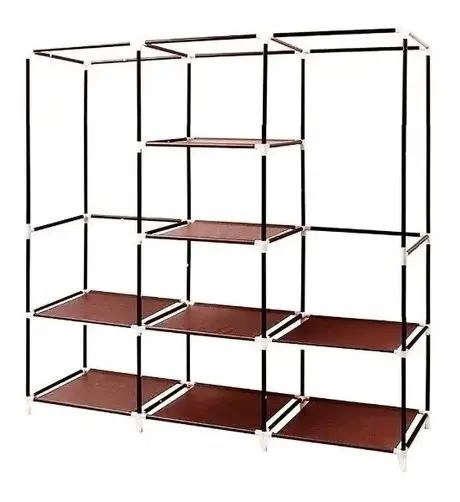 ARMARIO CLOSET ROPERO ARMABLE GRANDE CON ESTANTES Y BARRALES - 3