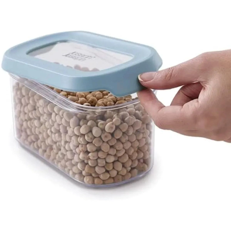 SET DE 5 RECIPIENTES HERME TICOS PARA ALIMENTOS CON TAPA VERDE - 6