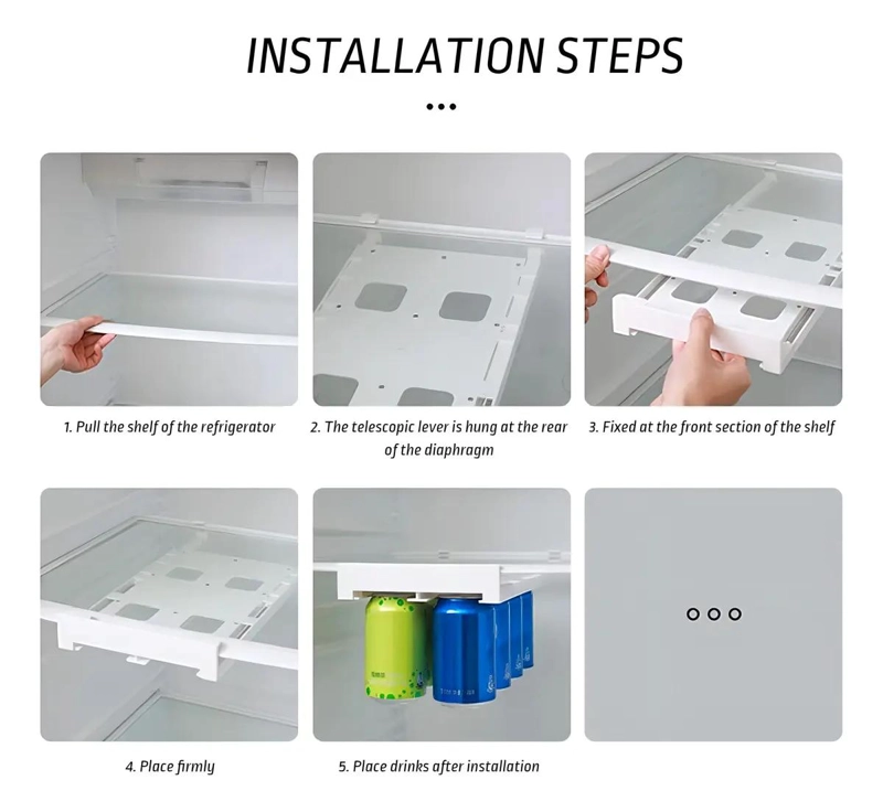 ORGANIZADOR COLGANTE PARA LATAS DE REFRIGERADOR COLOR BLANCO - 6