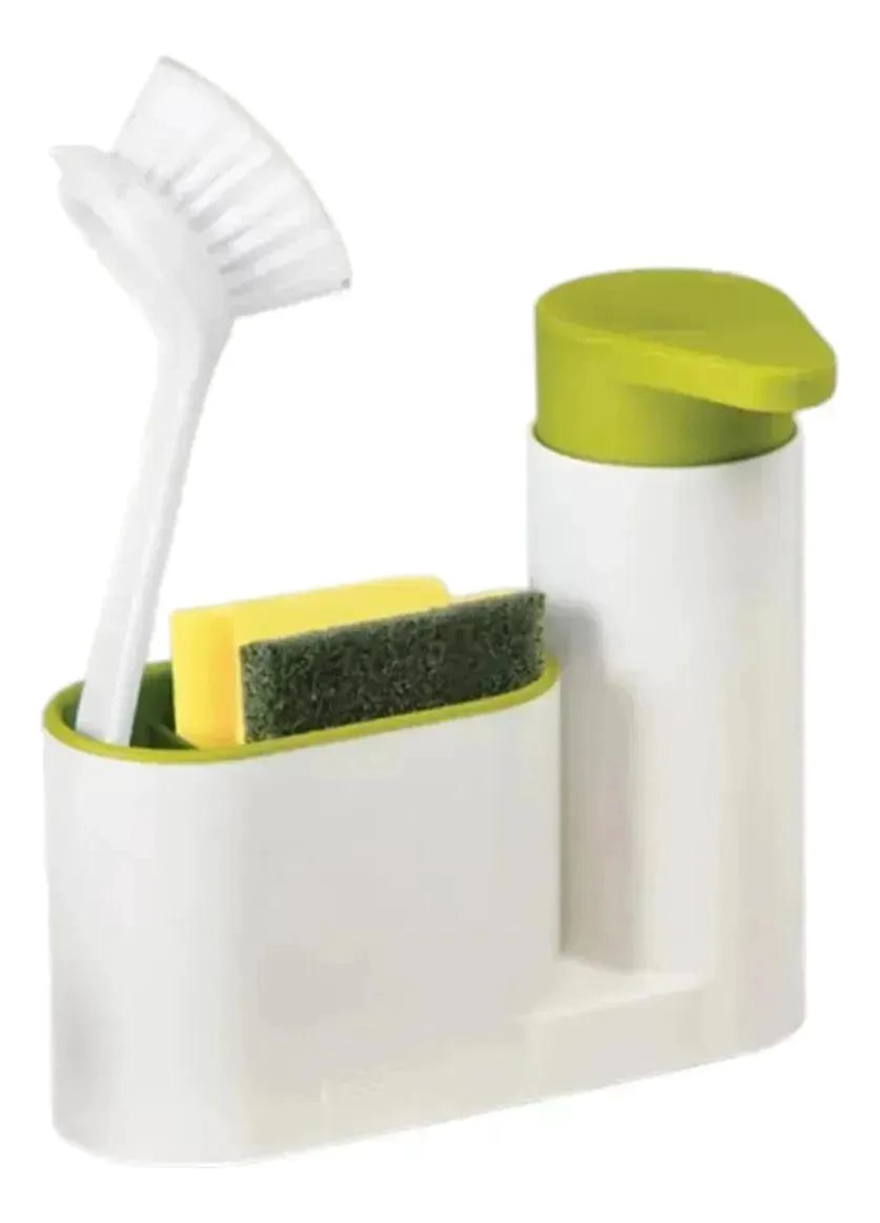 DISPENSADOR DE LAVA LOSA Y PORTA ESPONJA PRACTICO Y FUNCIONAL - 1