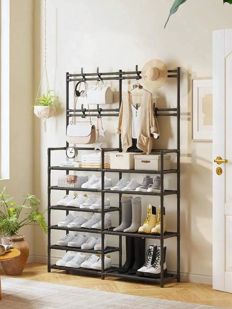 ORGANIZADOR DE ZAPATOS CON 12 COMPARTIMENTOS Y GANCHO - 2