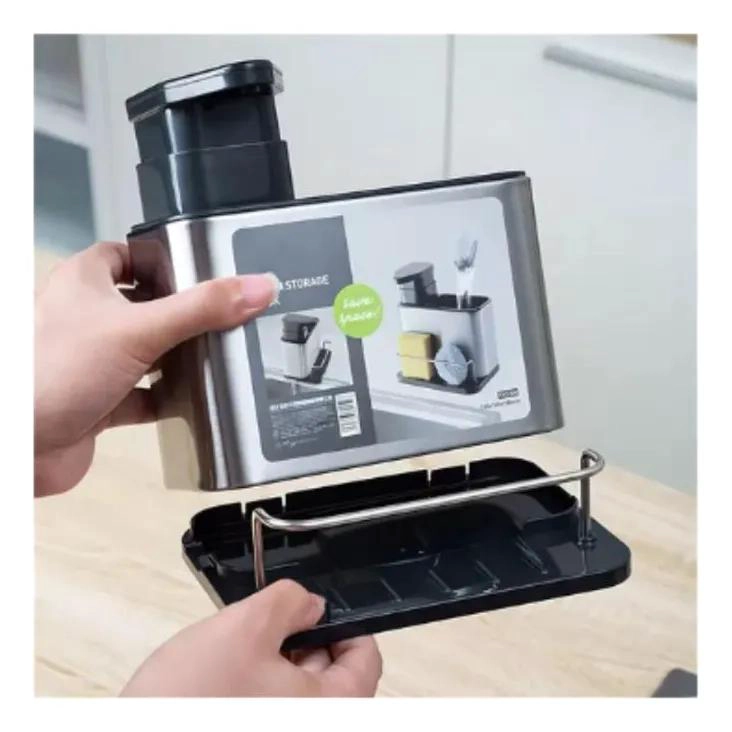 DISPENSADOR DE JABON Y PORTA ESPONJA ORGANIZADOR PARA COCINA - 3