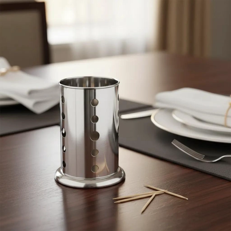 TUBO METALICO PARA PALILLOS DE 17 CM CON DISEÑO ELEGANTE - 1