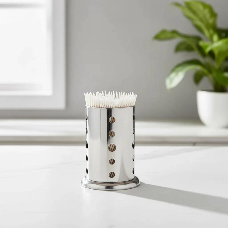 TUBO METALICO PARA PALILLOS DE 17 CM CON DISEÑO ELEGANTE - 2
