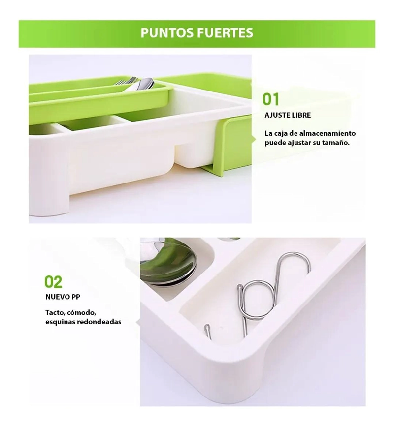 ORGANIZADOR EXTENSIBLE DE CUBIERTOS PARA CAJON DE COCINA - 7