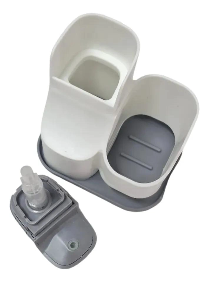 DISPENSADOR DE JABON LAVALOZA CON PORTA ESPONJA PARA COCINA - 1