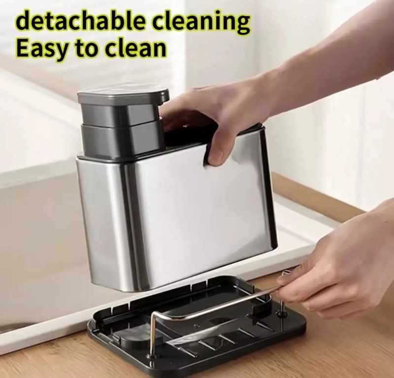 DISPENSADOR DE JABON Y ESPONJA PARA COCINA ORGANIZADOR - 3