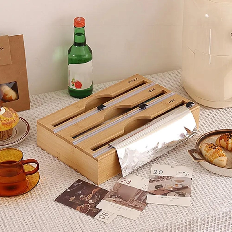 ORGANIZADOR DE FILM Y ALUMINIO DE BAMBU PARA COCINA - 3
