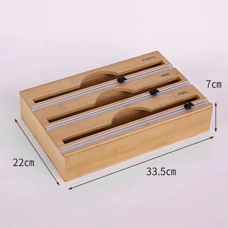 ORGANIZADOR DE FILM Y ALUMINIO DE BAMBU PARA COCINA - 5