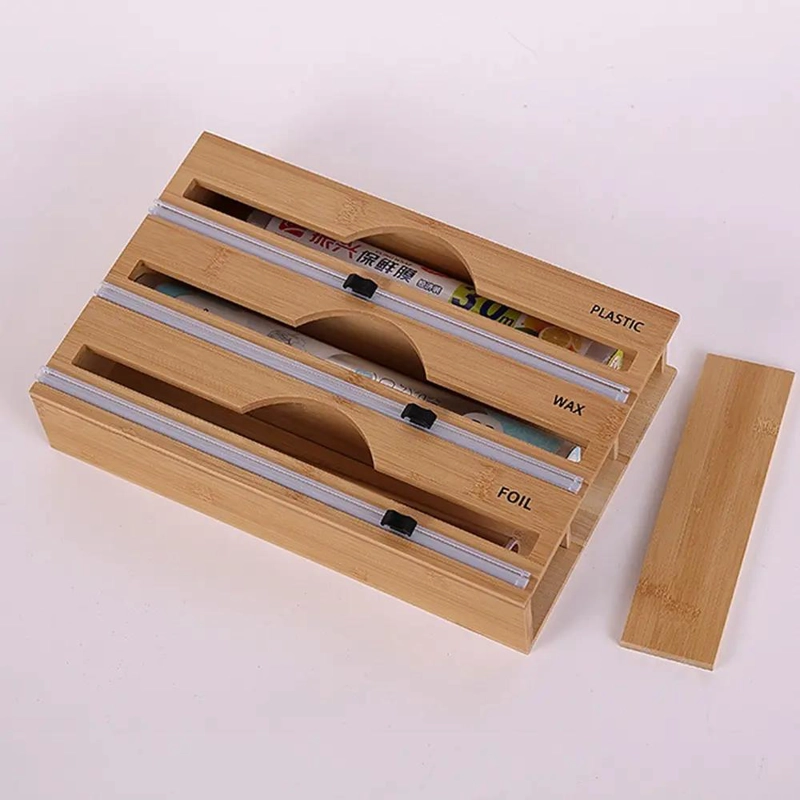 ORGANIZADOR DE FILM Y ALUMINIO DE BAMBU PARA COCINA - 6