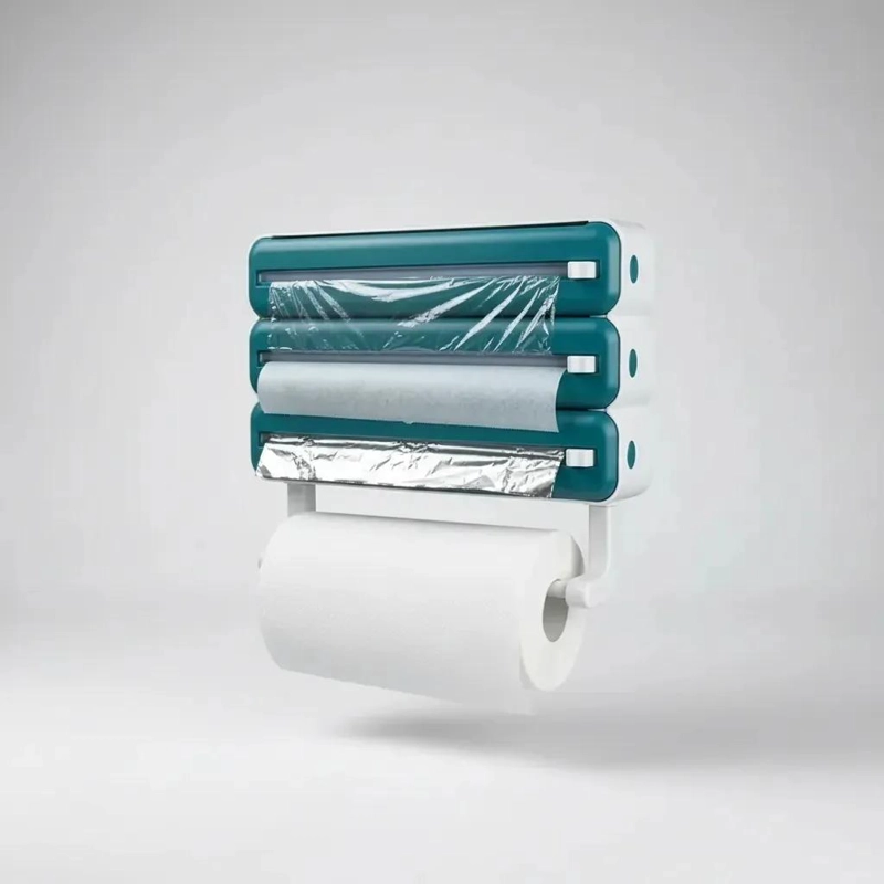 DISPENSADOR DE PAPEL PORTA ROLLO TOALLA 4 EN 1 PARA COCINA - 8