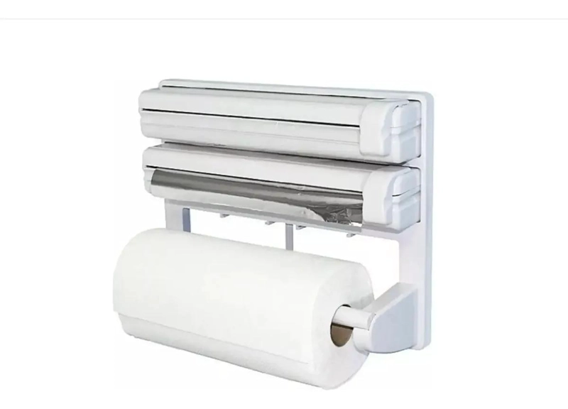 PORTARROLLOS TRIPLE PARA COCINA CON CORTANTE DESLIZANTE - 1
