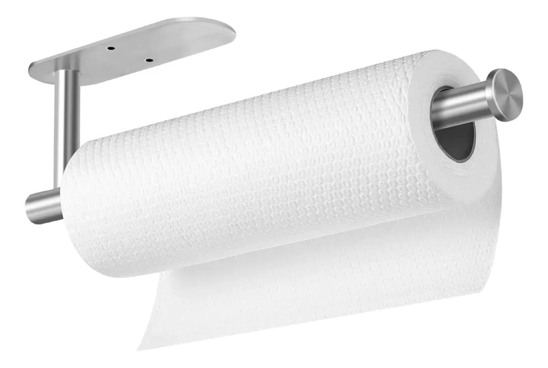 SOPORTE AUTOADHESIVO PARA TOALLAS DE PAPEL DE ACERO INOXIDABLE - 1