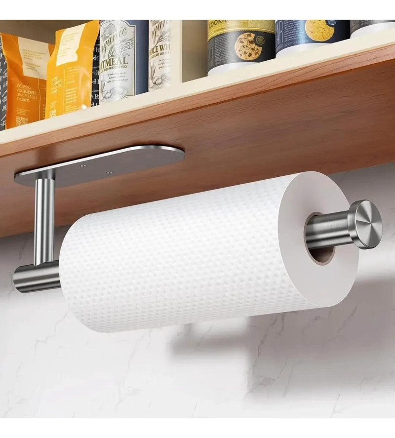 SOPORTE AUTOADHESIVO PARA TOALLAS DE PAPEL DE ACERO INOXIDABLE - 2