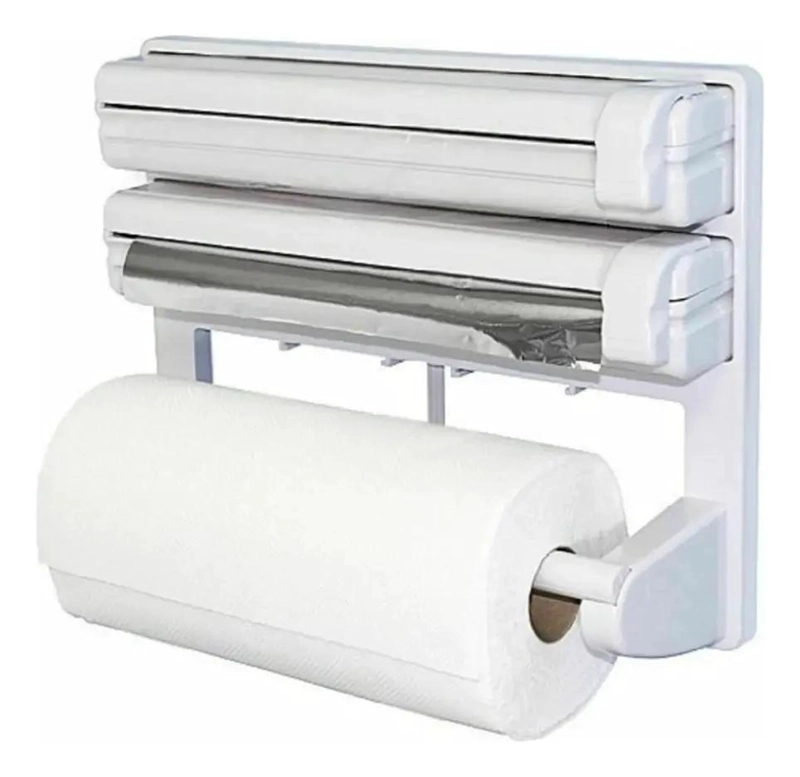 PORTARROLLOS TRIPLE PARA COCINA CON CORTANTE DESLIZANTE - 3