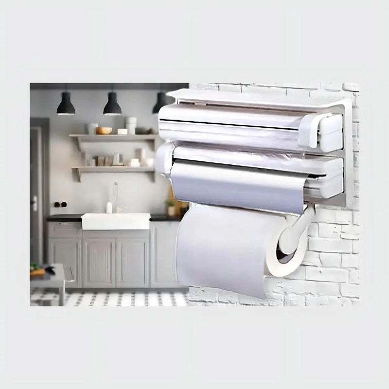 DISPENSADOR TRIPLE PARA PAPEL CON CORTE FACIL Y VERSATILIDAD - 7