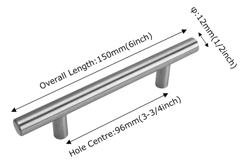 TIRADORES DE ACERO INOXIDABLE PARA MUEBLES 15CM - 8