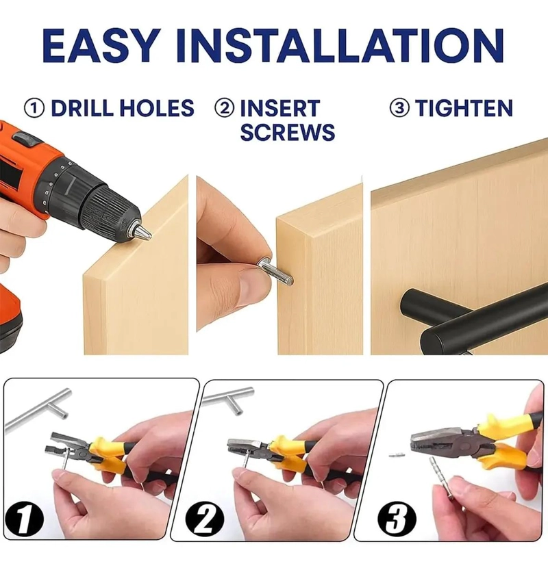 TIRADORES DE ACERO INOXIDABLE PARA MUEBLES 15CM - 9