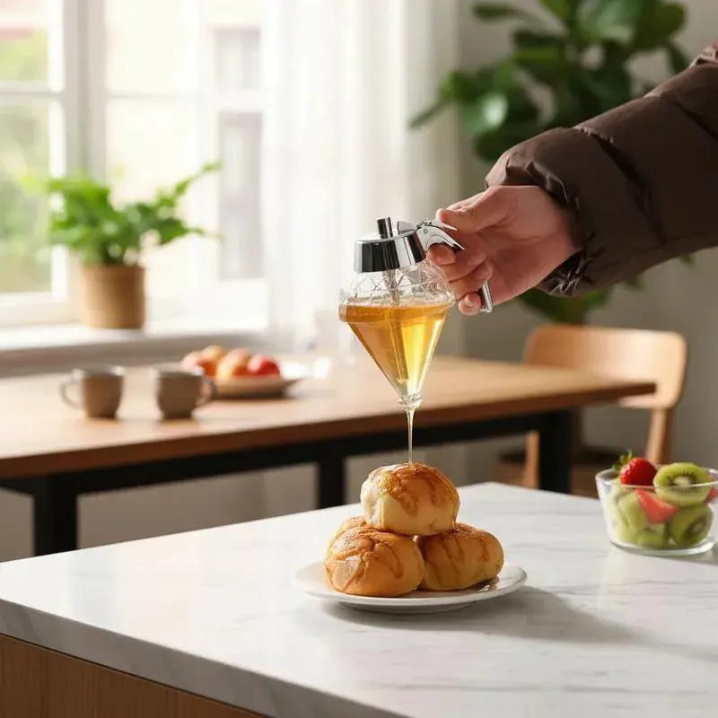 DISPENSADOR DE MIEL ANTIGOTEO PARA COCINA PRACTICO - 1
