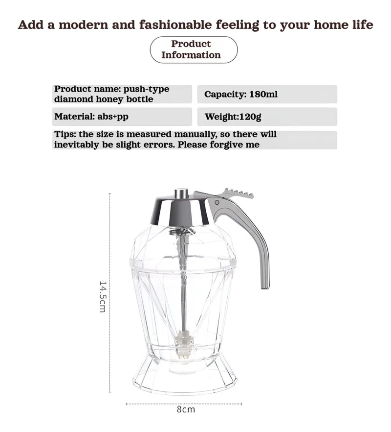 DISPENSADOR DE MIEL ANTIGOTEO PARA COCINA PRACTICO - 7